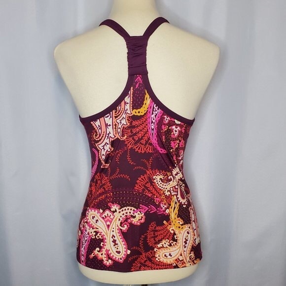 Athleta Pavitra Paisley Tank Top Yoga Running Sz S - Picture 2 of 2